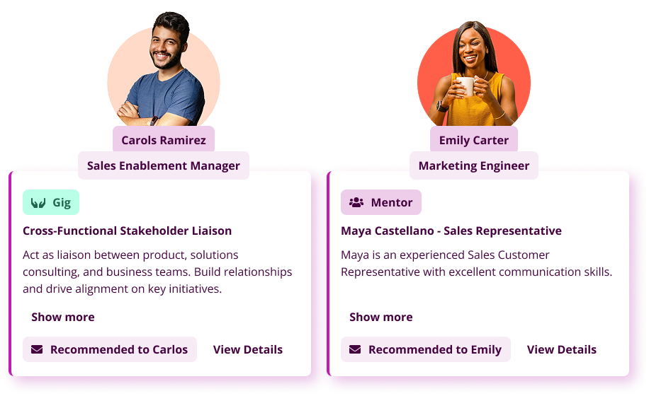 Development Actions Carlos and Emily