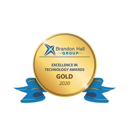 Brandon Hall Excellence In Technology Gold, 2020 winners badge
