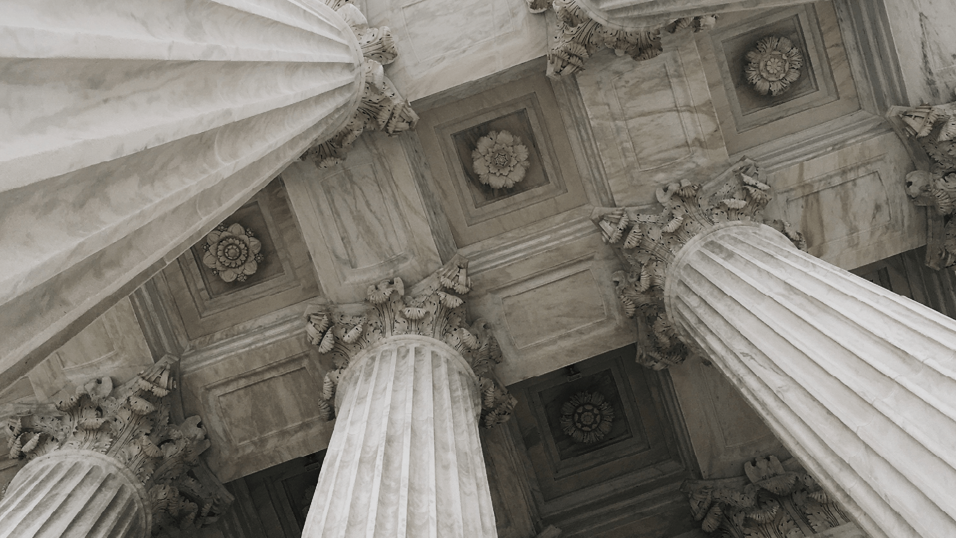 pillars of large building