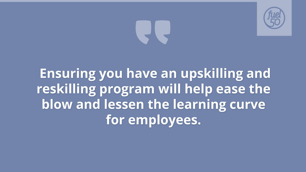Quote on upskilling and reskilling