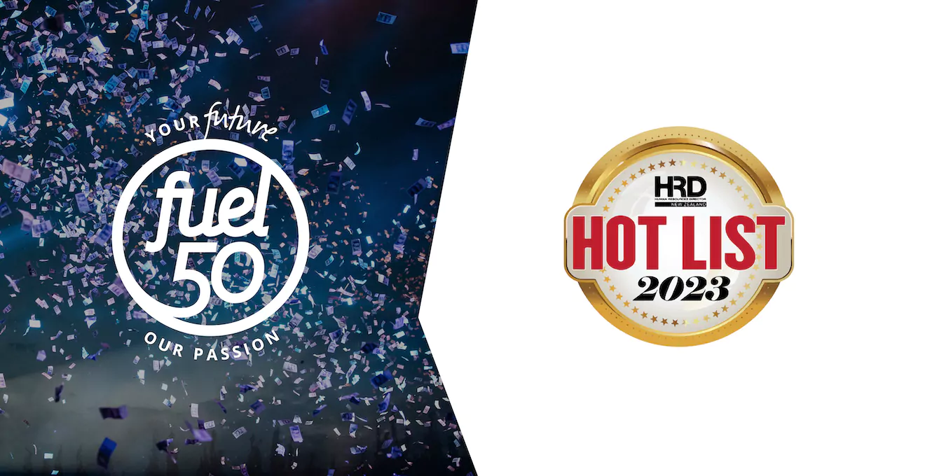 Fuel50 and HRD Hot List logos